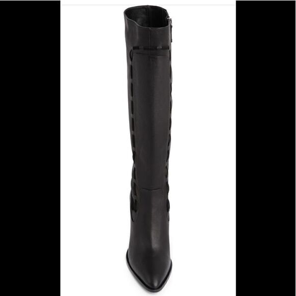 Sylven New York straps tall leather boot in black Sz 11, new in box - Picture 3 of 13